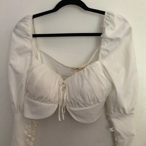 Forever 21 white corset crop top